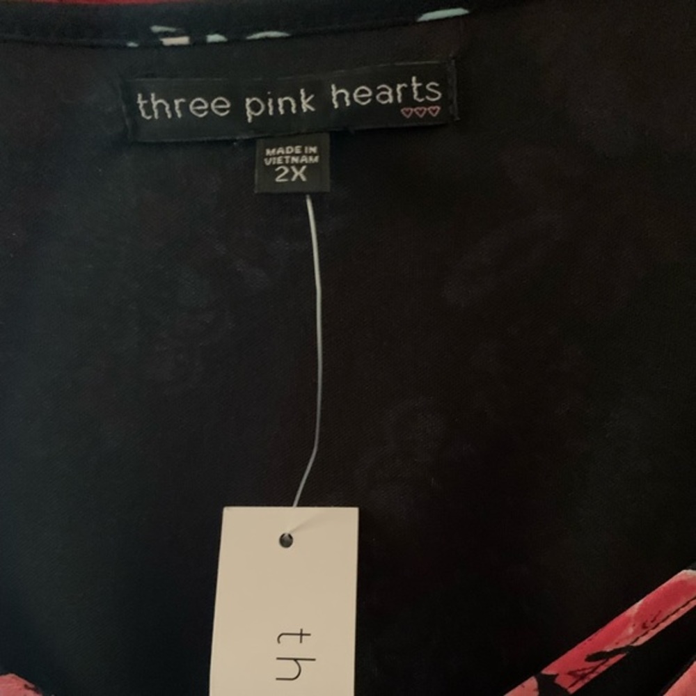 THREE PINK HEARTS Floral Maxi Dress Size 2X - Picture 10 of 13
